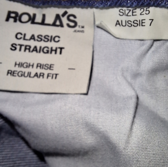 Free People Rolla's classic straight high rise regular fit size 25. NWT. - Picture 4 of 7